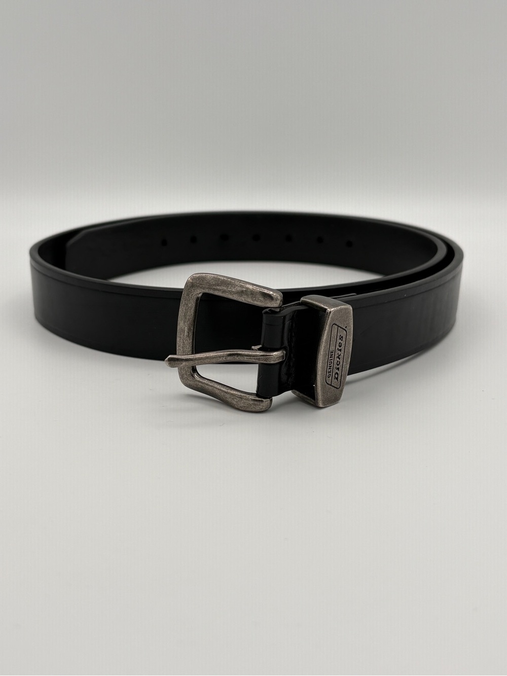 Genuine Dickies Men's Black Belt Silver Tone Buckle XL 34-36